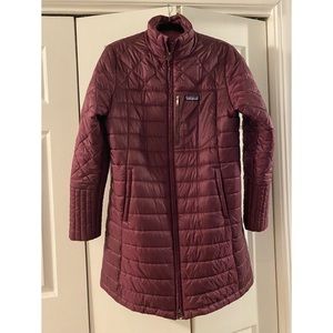 Burgundy Puff Patagonia coat